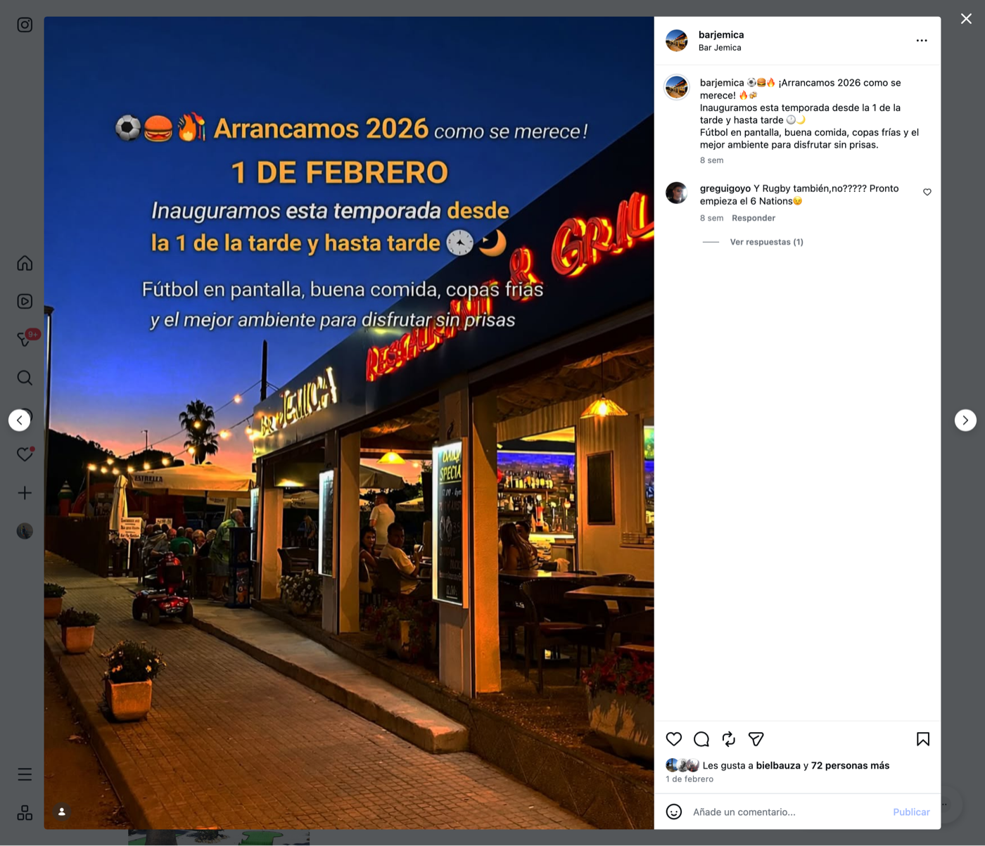 Bar Jemica season opening post